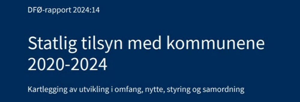 Utsnitt av DFØs rapport om statlig tilsyn